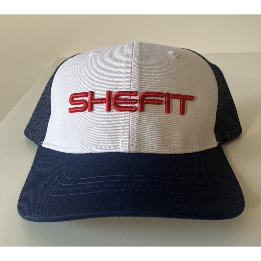 SHEFIT Baseball Trucker Cap Snapback Dad Hat Ball Ballcap Mesh Blue White Red
